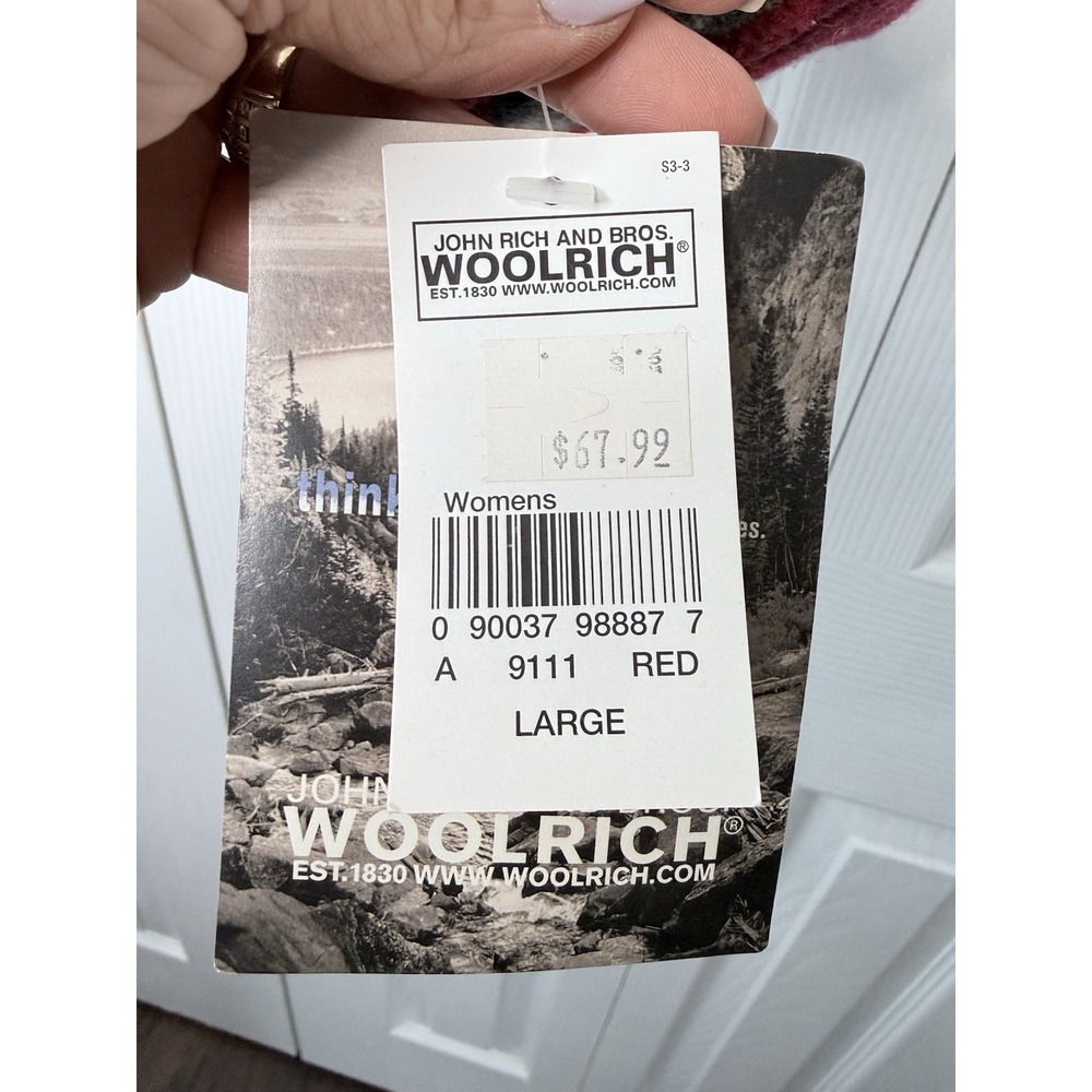 NWT Vintage Woolrich Fair Isle Cardigan Sweater Large Wool Noel Christmas Trees - Picture 7 of 12